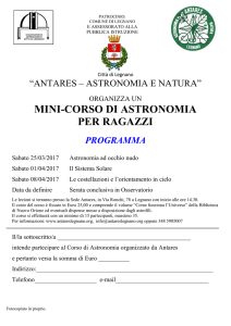 mini-corso di per corso di astronomia per ragazzi