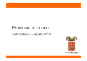 dati di sintesi - Provincia di Lecce