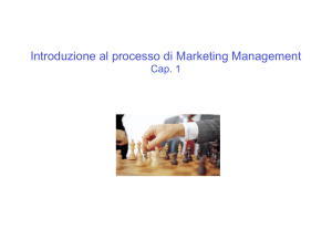 Introduzione al processo di Marketing Management