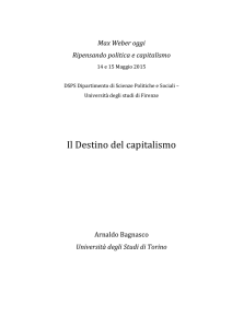 Il Destino del capitalismo - Dipartimento di Scienze Politiche e Sociali