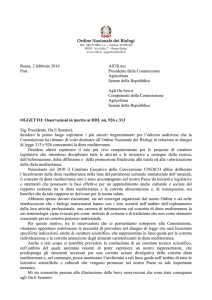 Ordine Nazionale dei Biologi Roma, 2 febbraio 2016 All`Ill.mo Prot