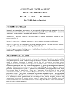 PROGRAMMAZIONE GRECO 1^ C R.Cavalieri
