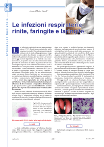 Le infezioni respiratorie: rinite, faringite e laringite