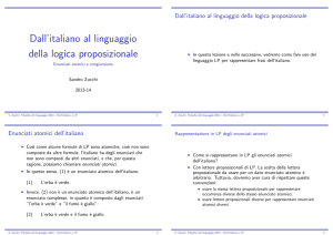 Dall`italiano al linguaggio - Dipartimento di Filosofia