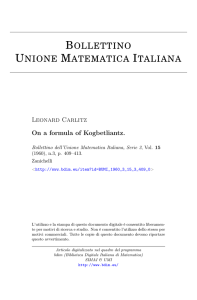 On a formula of Kogbetliantz. - bdim: Biblioteca Digitale Italiana di