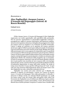 Alex Pagliardini, Jacques Lacan e il trauma del linguaggio (introd. di