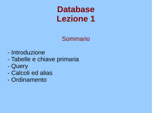 Database Lezione 1