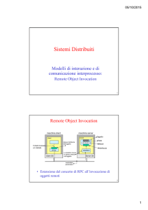 Distributed objects:Java RMI - Dipartimento di Ingegneria Industriale