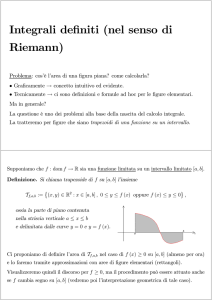 Integrali definiti (nel senso di Riemann)