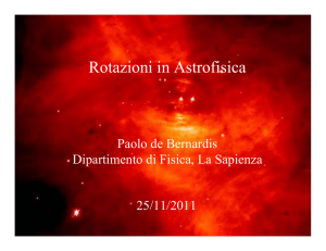Rotazioni in Astrofisica - Dipartimento di Fisica