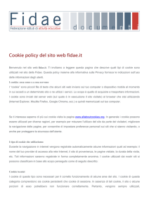 Cookie policy del sito web fidae.it