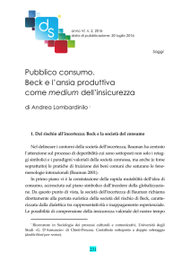 Pubblico consumo e Beck - Lombardinilo