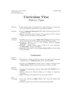 Scarica il Curriculum - federicovigna.it :: Home page di Federico Vigna