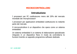 Introduzione MICROCONTROLLORI
