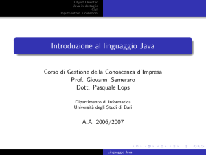 Java (Modulo 1) - Dipartimento di Informatica