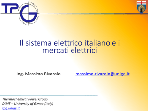Il sistema elettrico italiano e i mercati elettrici