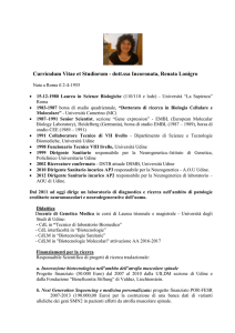 CV Renata Lonigro - Università degli Studi di Udine