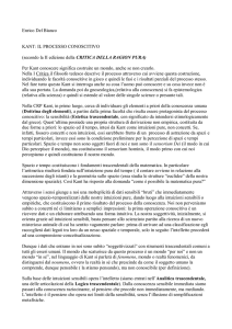 kant: il processo conoscitivo - Liceo Statale G. Carducci – Viareggio