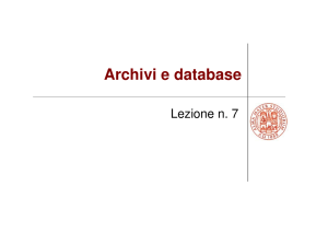 Archivi e database