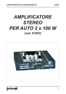 AMPLIFICATORE STEREO PER AUTO 2 x 100 W