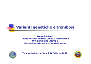 Varianti genetiche e trombosi