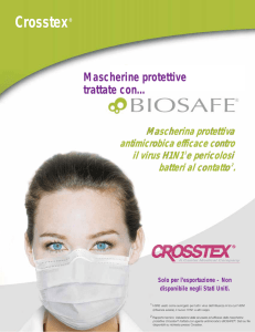 Crosstex® Mascherina protettiva antimicrobica efficace contro il