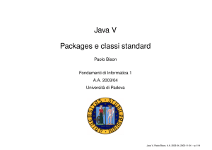 Java V Packages e classi standard - IsIB