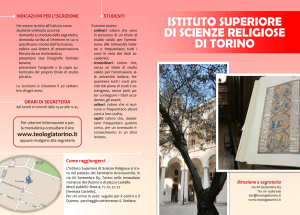 Piano di studi - Facoltà Teologica Torino