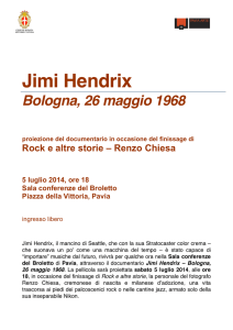 comunicato stampa - Jimi Hendrix Bologna, 26