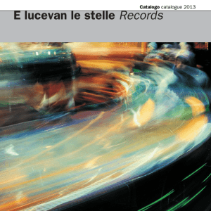 Catalogue  - E Lucevan le Stelle Records