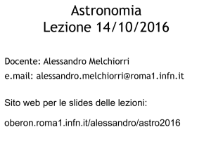 Astronomia Lezione 14/10/2016