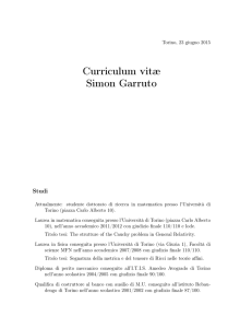 Curriculum vitæ Simon Garruto