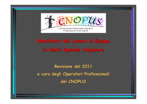 Manifesto del Lavoro in Equipe in Unità Spinale Unipolare