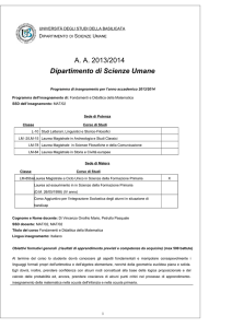 SFP - Di Vincenzo, Petrullo - Dipartimento di scienze umane