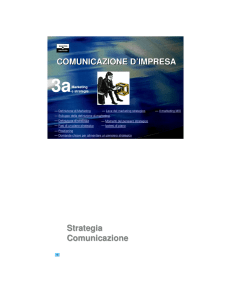 COMUNICAZIONE D`IMPRESA Marketing Strategia Comunicazione