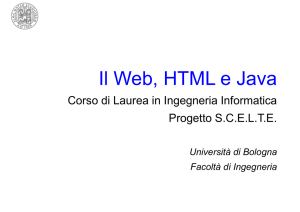 Il Web, HTML e Java