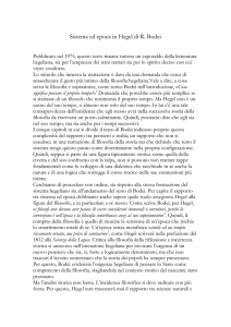 Remo Bodei, Sistema ed Epoca in Hegel