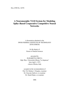 A Neuromorphic VLSI System for Modeling Spike - ETH E