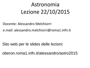 Astronomia Lezione 22/10/2015