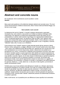 Abstract and concrete nouns