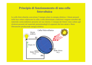 Principio di funzionamento di una cella fotovoltaica