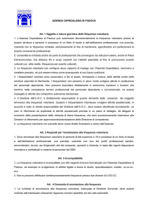 regolamento frequentatori - Azienda Ospedaliera di Padova
