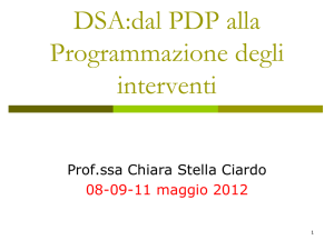 DSA:dal PDP alla Programmazione degli interventi