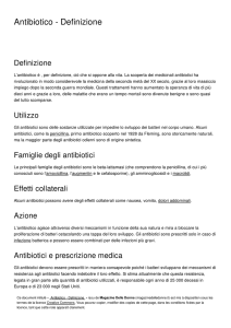 Antibiotico - Definizione