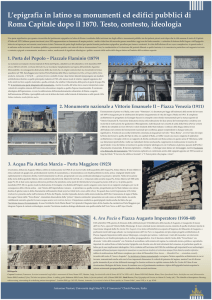 L`epigrafia in latino su monumenti ed edifici pubblici di Roma