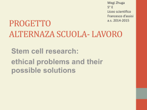 cellule staminali - Liceo Scientifico Francesco D`Assisi