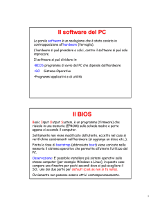 Il Software e il sistema operativo