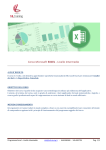 Programma Excel Intermedio
