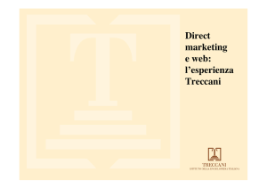 Direct marketing e web: l`esperienza Treccani