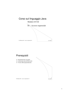 Corso sul linguaggio Java Prerequisiti